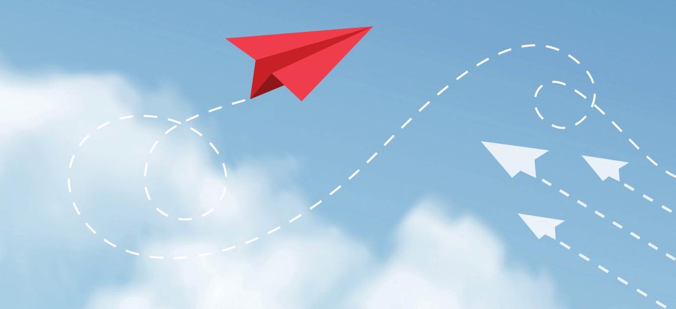 Illustration of paper airplane